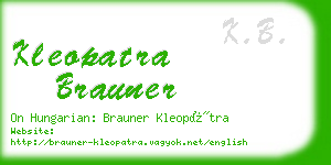kleopatra brauner business card